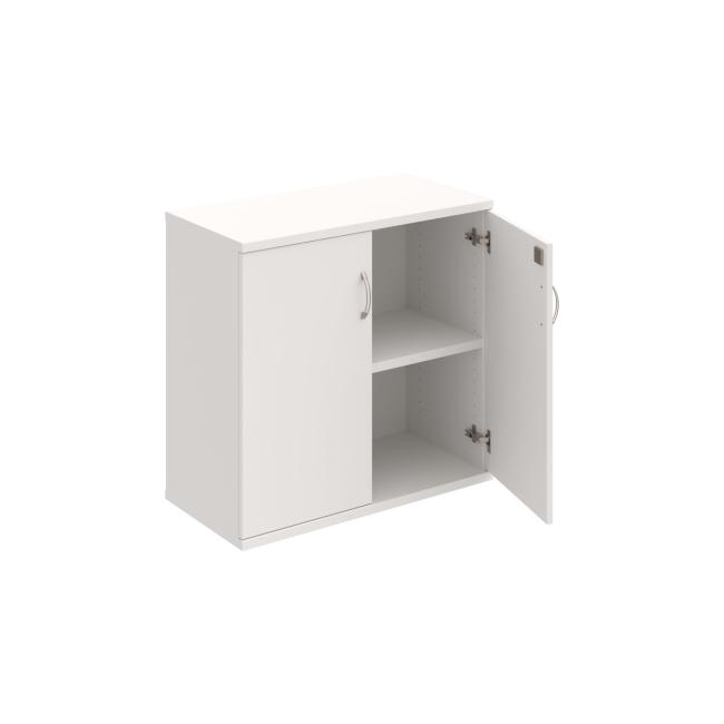 Strong shelf cabinet, lock, 80x76.8x40 cm, white/white