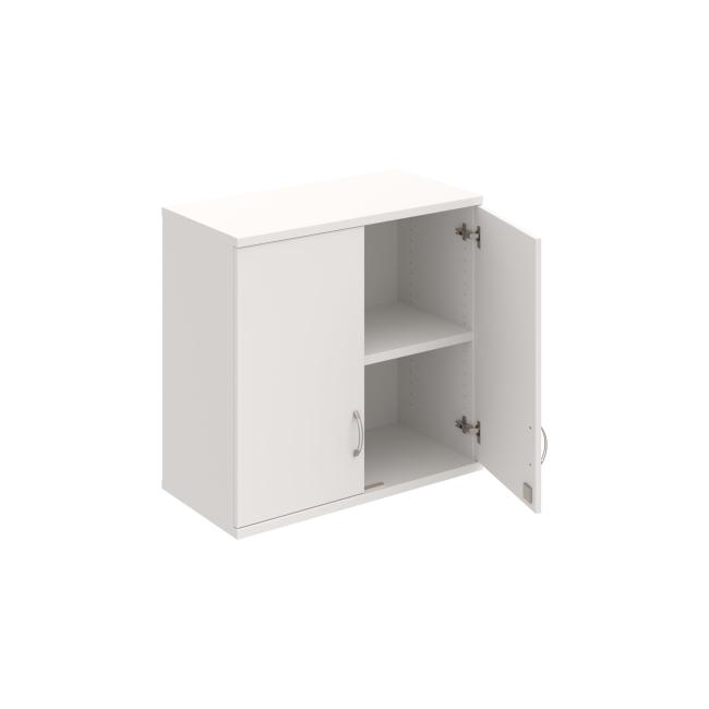 Strong shelf cabinet, lock, upper, 80x76.8x40 cm, white/white