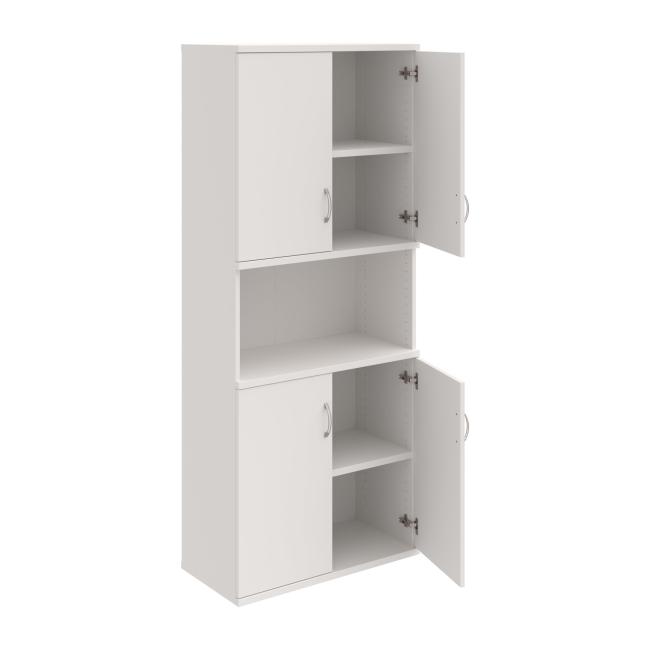 [ON820799] Strong shelf cabinet, 80x192x40 cm, white/white