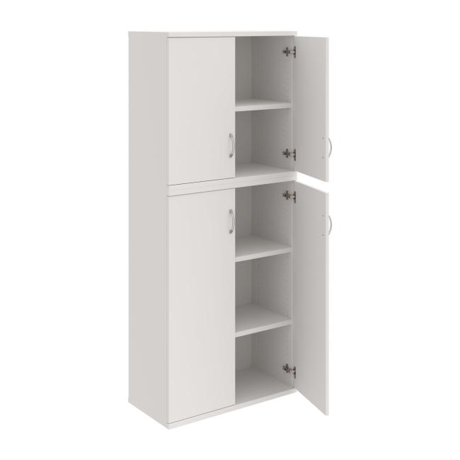 Strong shelf cabinet, 80x192x40 cm, white/white