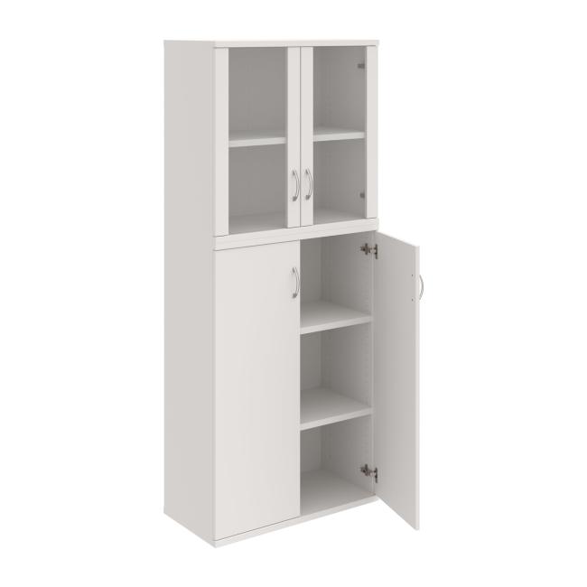 Strong shelf cabinet, 80x192x40 cm, white/white