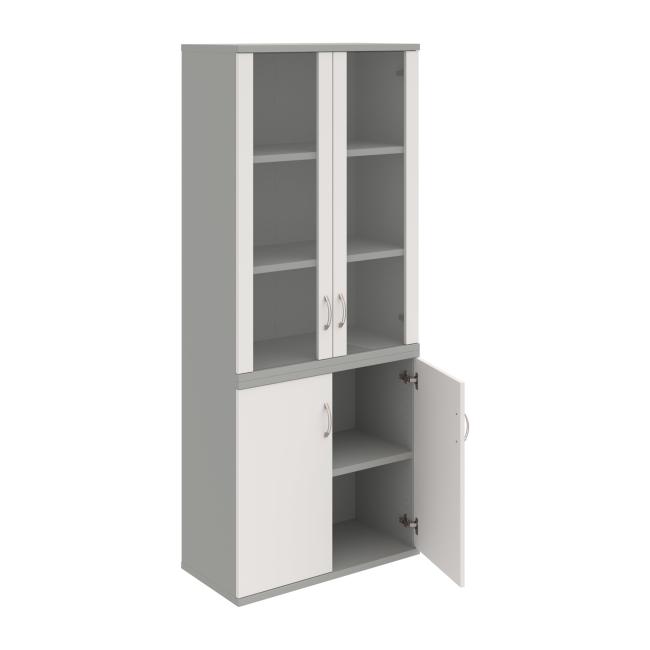 Strong shelf cabinet, 80x192x40 cm, white/grey