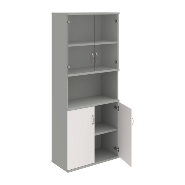 Strong shelf cabinet, 80x192x40 cm, white/grey