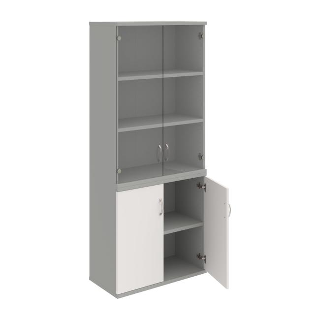 [ON821498] Strong shelf cabinet, 80x192x40 cm, white/grey