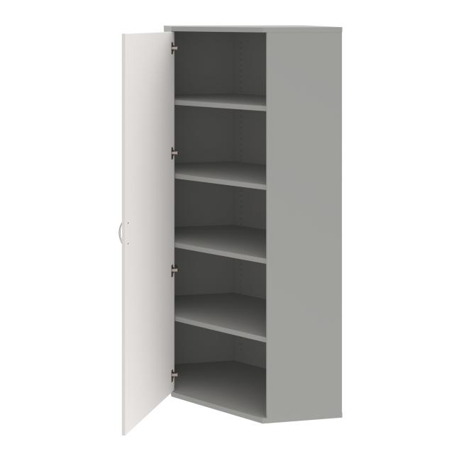 [ON821798] Shelf cabinet L Strong, 80x192x40 cm, white/grey