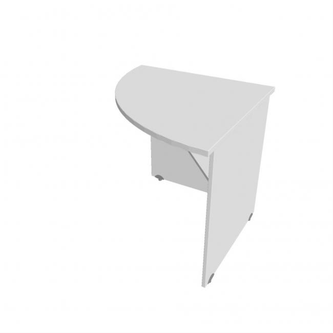 Additional table Gate, left, 80x75.5x80 cm, white/white