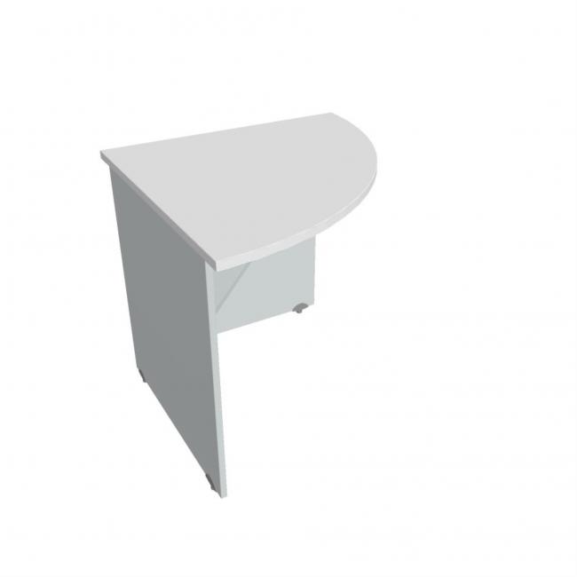 Additional table Gate, right, 80x75.5x80 cm, white/grey