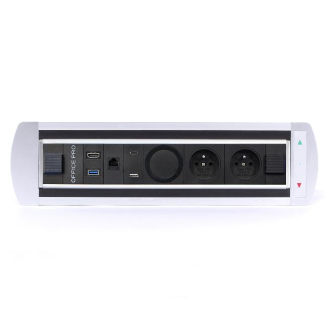 [ON900090] Zásuvkový elektr. otočný panel Vault 015, strieborný