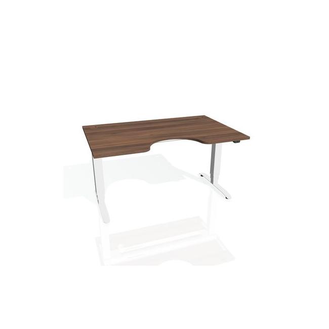 Motion Ergo desk, ZO, 3S, 120x61-128x90 cm, walnut/white