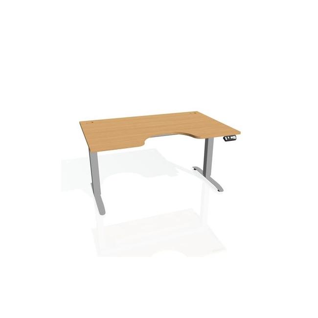Motion Ergo desk, PO, 2S, 140x70.5-120.5x90 cm, beech/grey