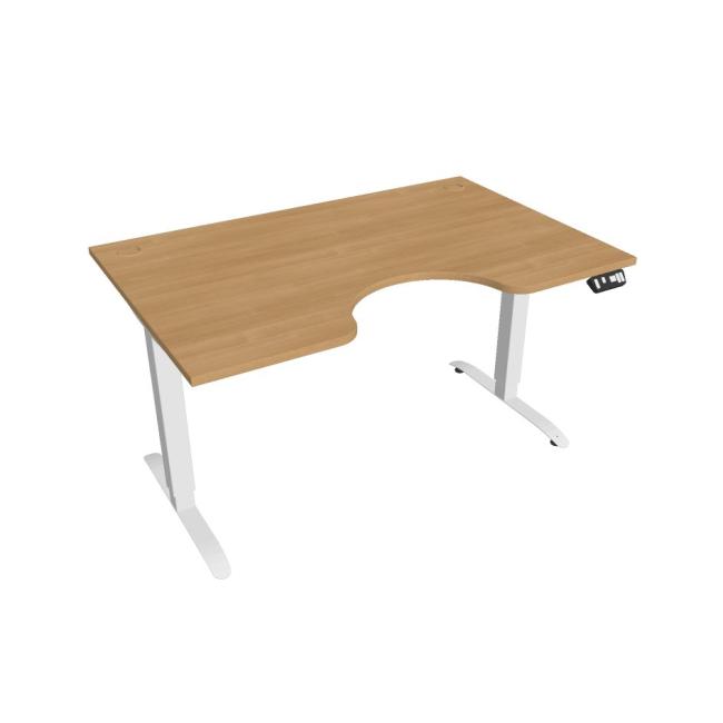 Motion Ergo desk, PO, 2S, 140x70.5-120.5x90 cm, oak/white