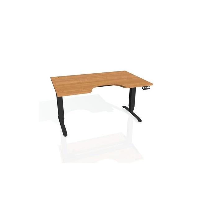 Motion Ergo desk, PO, 3S, 140x61-128x90 cm, alder/black