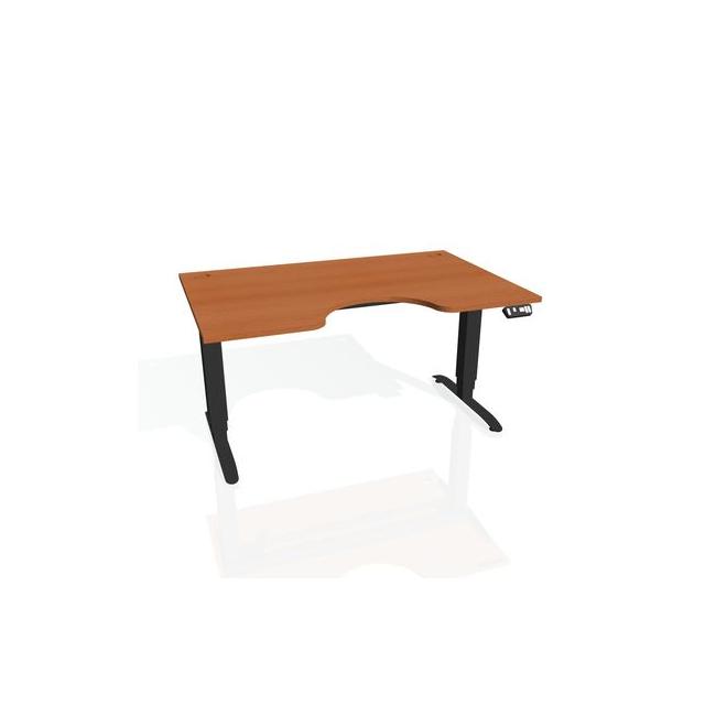 Motion Ergo desk, PO, 3S, 140x61-128x90 cm, cherry/black