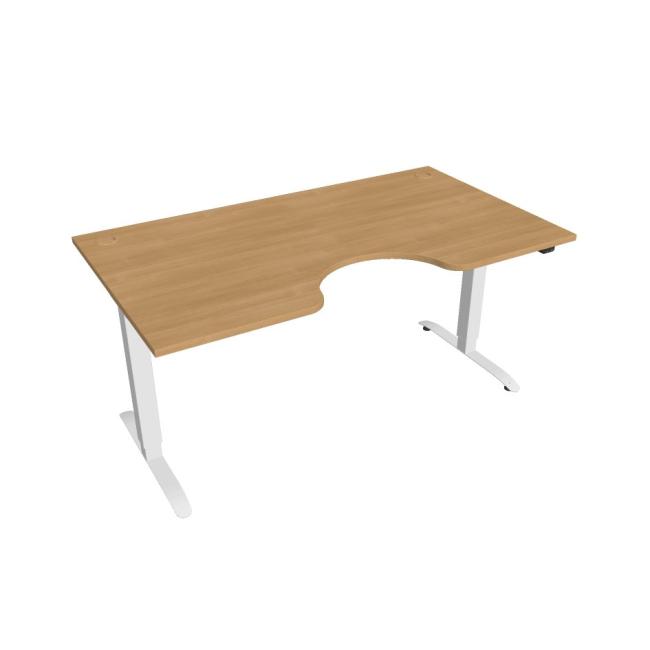 Motion Ergo desk, ZO, 2S, 160x70.5-120.5x90 cm, oak/white