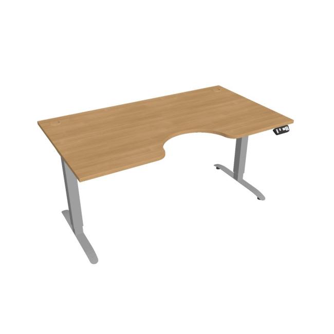 Motion Ergo desk, PO, 2S, 160x70.5-120.5x90 cm, oak/grey