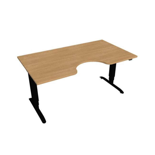 Motion Ergo desk, ZO, 3S, 160x61-128x90 cm, oak/black
