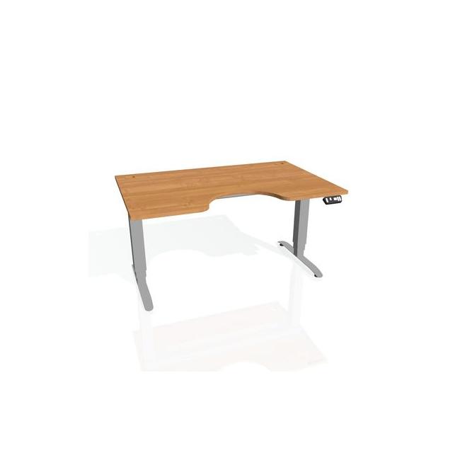 Motion Ergo desk, PO, 3S, 160x61-128x90 cm, alder/grey
