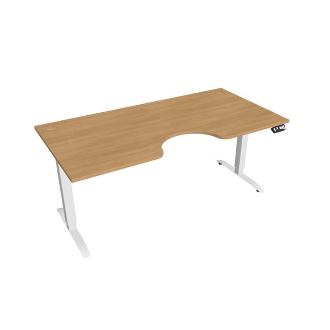 [ON918143] Motion Ergo desk, PO, 2S, 180x70.5-120.5x90 cm, oak/white
