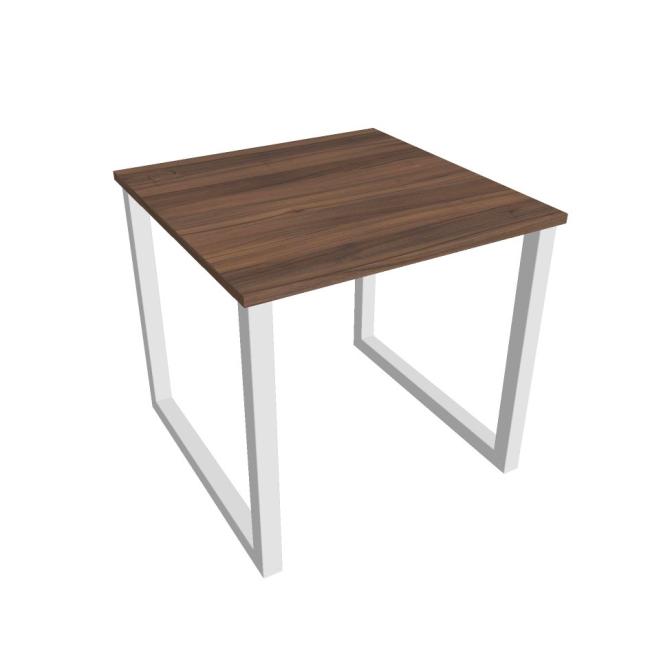 [ON918420] UNI O desk, 80x75.5x80 cm, walnut/white