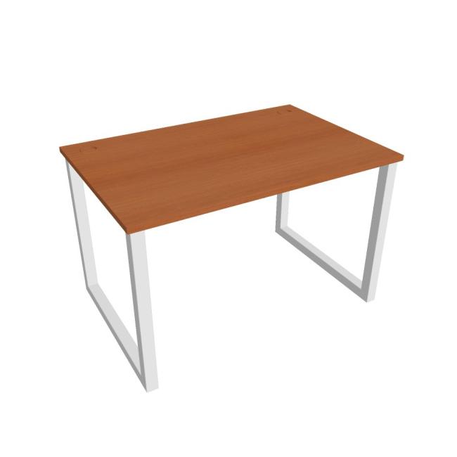 Work table UNI O, 120x75.5x80 cm, cherry/white