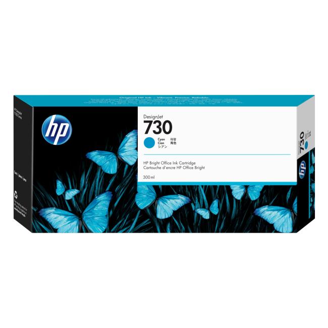 Atramentová náplň HP P2V68A HP 730 cyan pre DesignJet T1600, T1700, T2600 (300 ml)