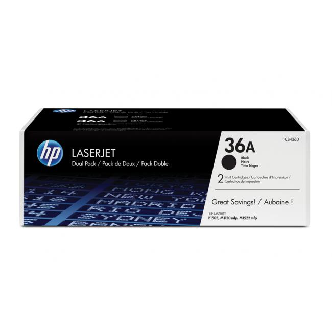 Dvojbalenie tonera HP CB436AD HP 36A (2 x 2 000 str.) pre LaserJet P1505