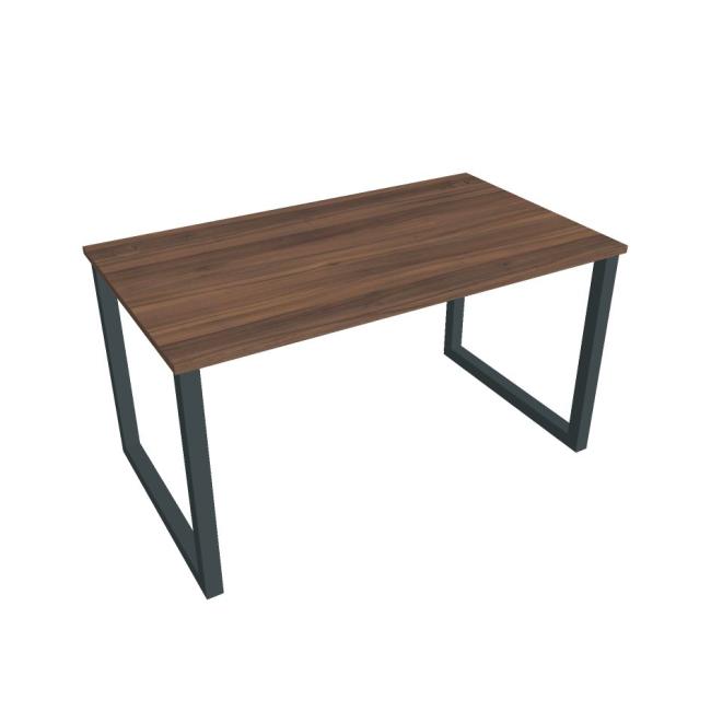 UNI O desk, 140x75.5x80 cm, walnut/black