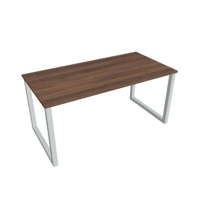 UNI O desk, 160x75.5x80 cm, walnut/grey