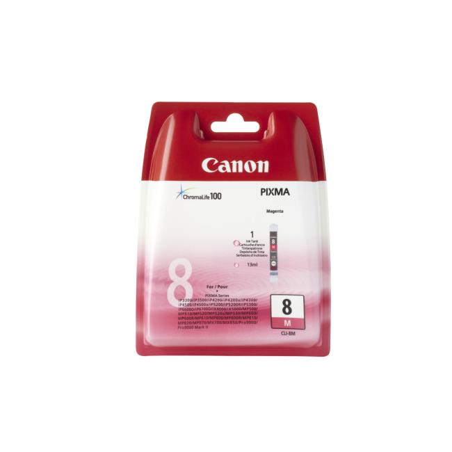 [CA000824] Atramentová kazeta Canon CLI-8M pre Pixma iP4200/5300/ MP500/530/600/610/800 purpurová (400 strán)