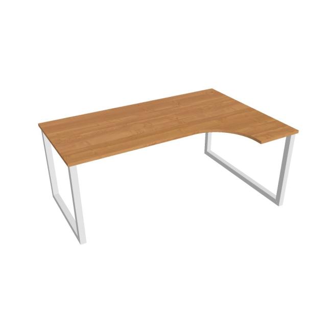 UNI O desk, ergo, left, 180x75.5x120 cm, alder/white