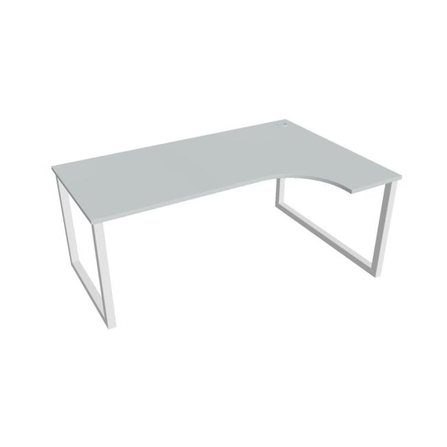 UNI O desk, ergo, left, 180x75.5x120 cm, grey/white
