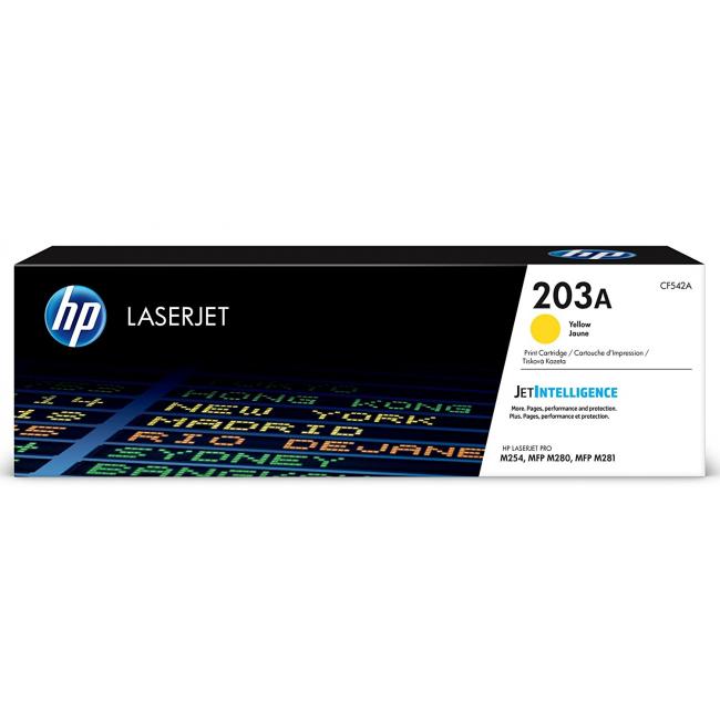 Toner HP CF542A HP 203A žltý (1 300 str.) pre LaserJet Pro M254dw/M280nw/ M281fdn