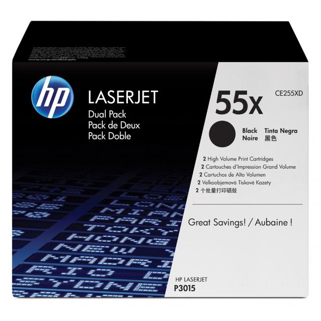 Toner HP CE255XD HP 55X dual pack black (2x13.000 str.) pre Enterprise P3015/LJ Pro M521/Enterprise M525