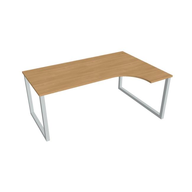 UNI O desk, ergo, left, 180x75.5x120 cm, oak/grey