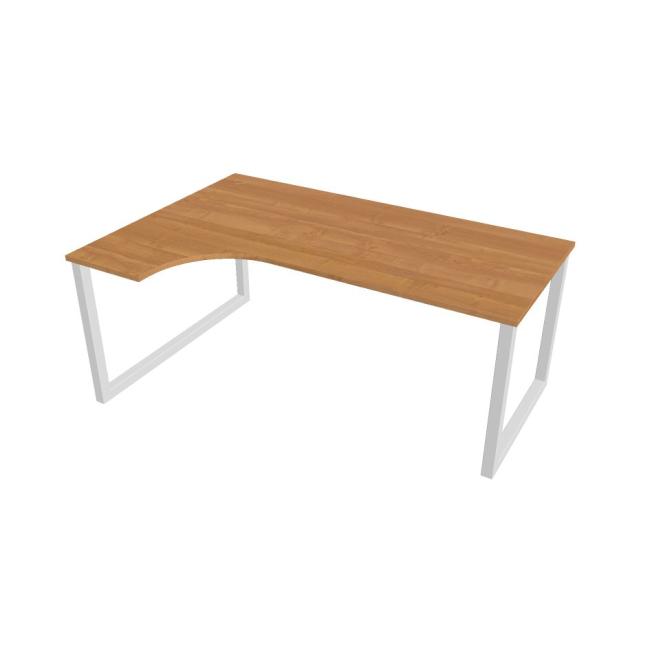 Work desk UNI O, ergo, right, 180x75.5x120 cm, alder/white