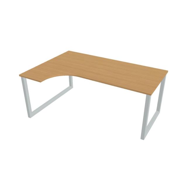 Work desk UNI O, ergo, right, 180x75.5x120 cm, beech/grey