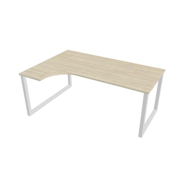 UNI O desk, ergo, right, 180x75.5x120 cm, agate/white
