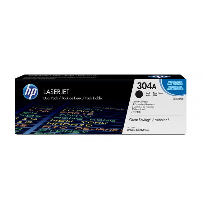 Dvojbalenie tonera HP CC530AD HP 304A (2x3500 str.) pre CLJ 2025/CM2320