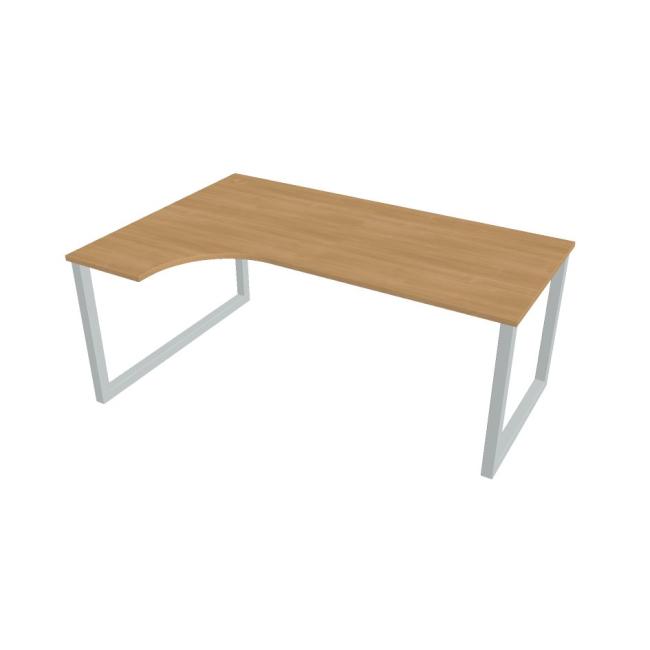 Work desk UNI O, ergo, right, 180x75.5x120 cm, oak/grey