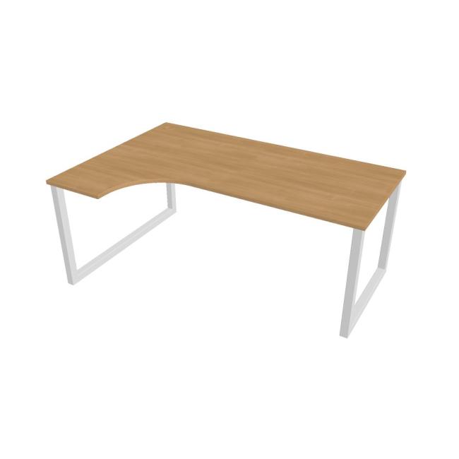 UNI O desk, ergo, right, 180x75.5x120 cm, oak/white