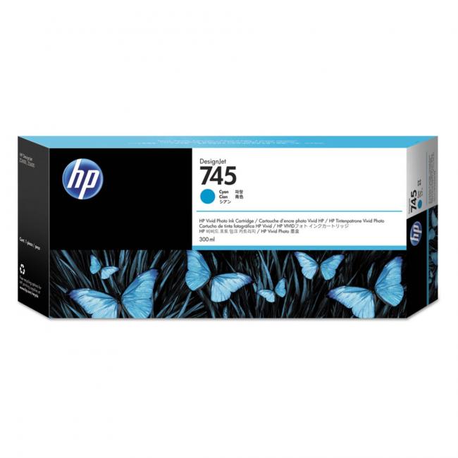HP F9K03A HP 745 cyan ink cartridge (300ml) for DesignJet Z2600 PostScript/Z5600 PostScript