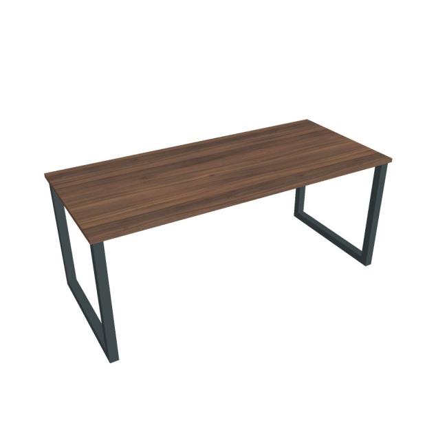 Conference table UNI O, 180x75.5x80 cm, walnut/black