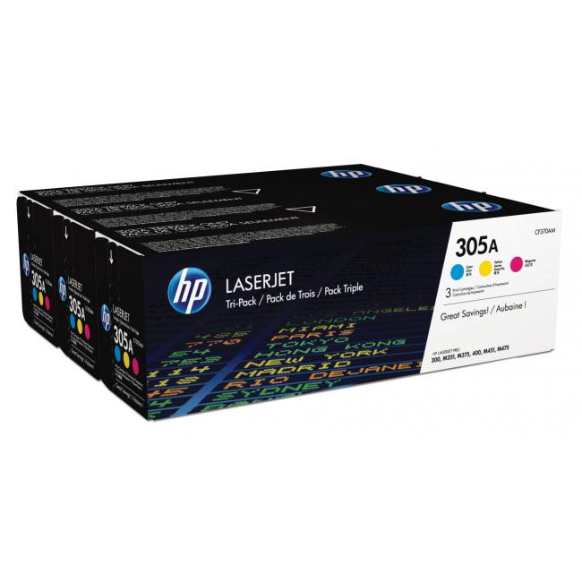 [HP370000] Toner HP CF370AM HP 305A combin. packaging C/M/Y (CE411A,CE412A,CE413A)