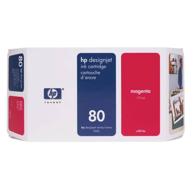 [HP487400] Atramentová kazeta HP C4874A HP 80 purpurová (175 ml) pre Designjet 1000
