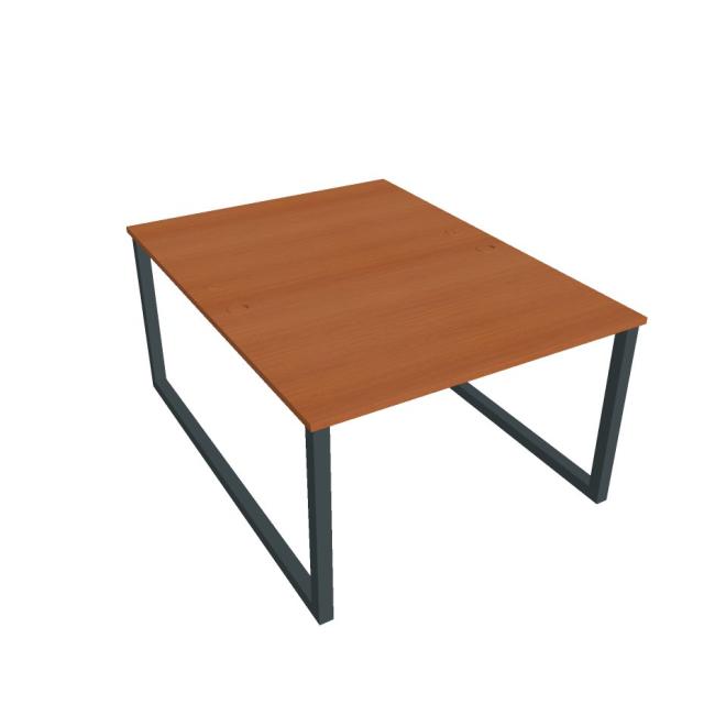Work table UNI O, 120x75.5x160 cm, cherry/black