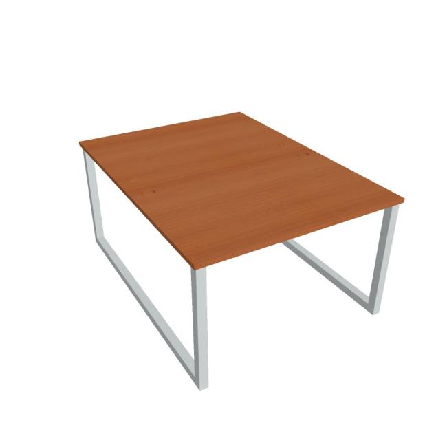Work table UNI O, 120x75.5x160 cm, cherry/grey