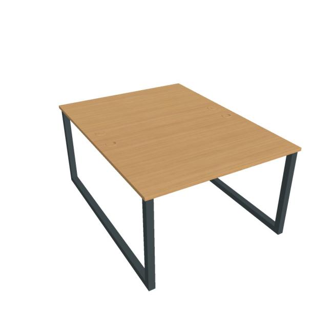Work table UNI O, 120x75.5x160 cm, beech/black