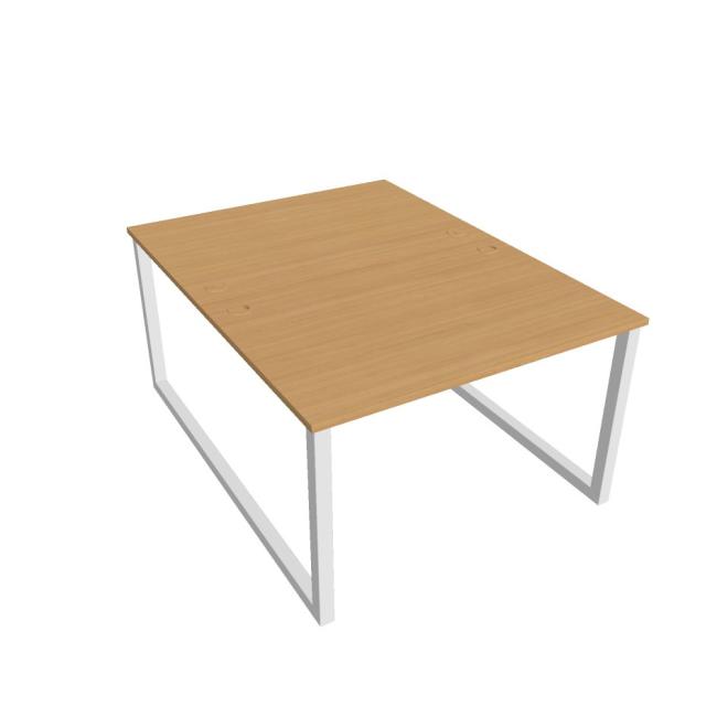 Work table UNI O, 120x75.5x160 cm, beech/white
