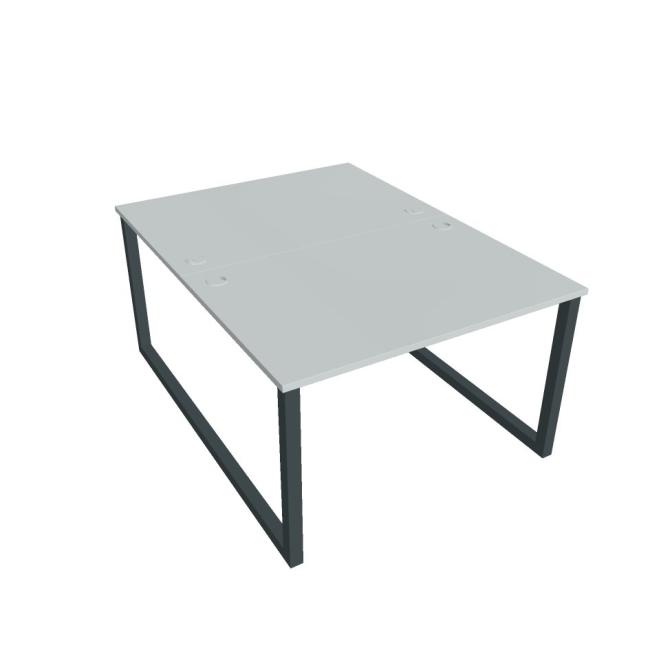 Work table UNI O, 120x75.5x160 cm, grey/black
