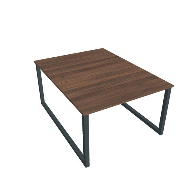 Work table UNI O, 120x75.5x160 cm, walnut/black